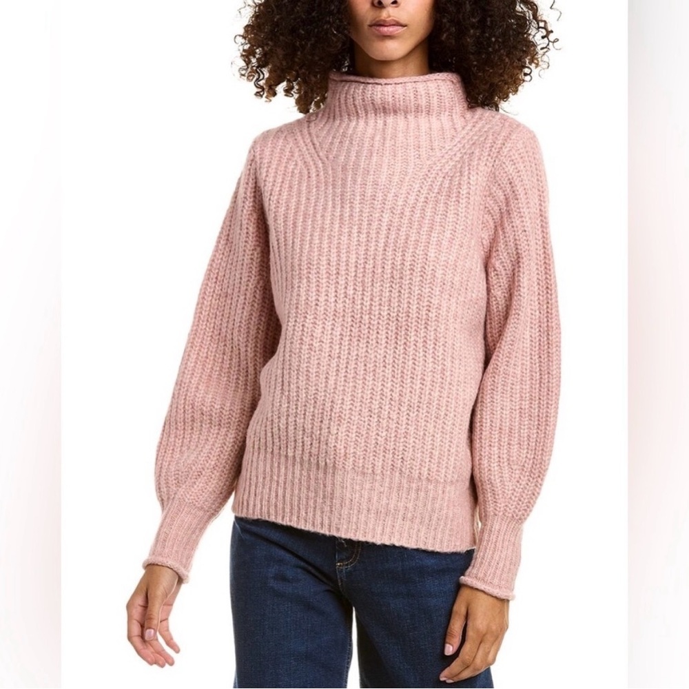 Madewell Loretto Mock Neck Wool-Blend Sweater Size M